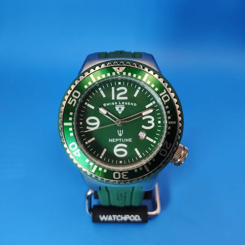 Vintage 2012 Swiss Legends Neptune Pilot Swiss Made 52mm Quartz Watch Restored